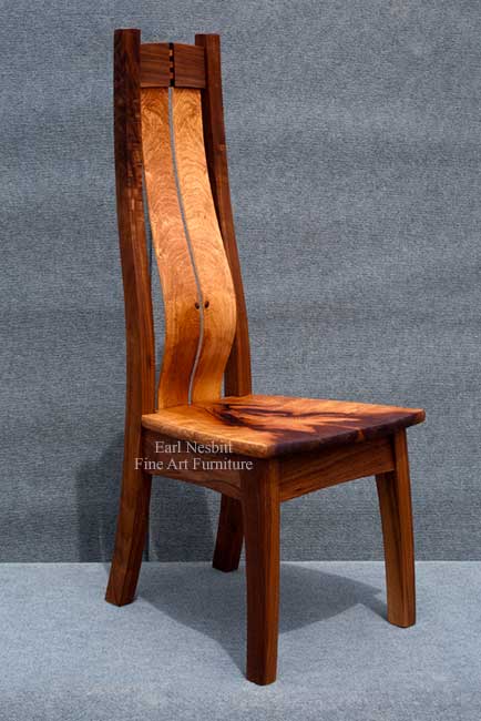 live edge dining chair